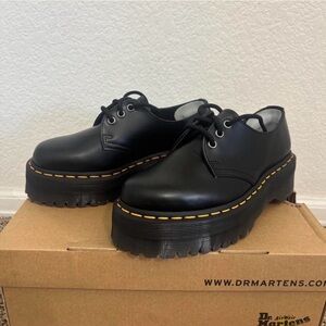 Dr. Martens Black Lace-Up Platforms, READ DESC